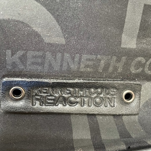 Kenneth Cole reaction black tote computer bag purse black zipper straps - Picture 3 of 11